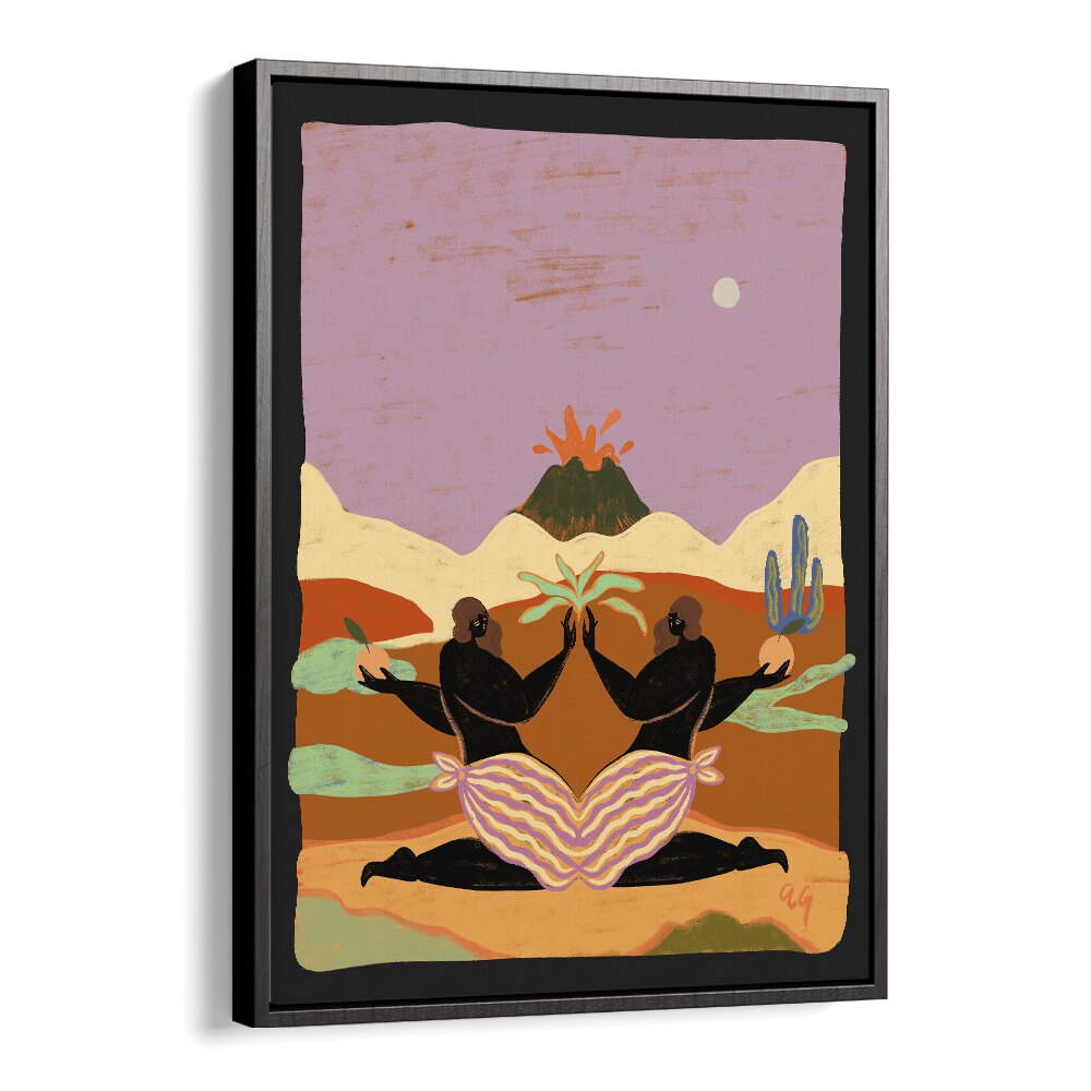 Lava By Arty Guava Wall Art Prints in Black Floater Frame