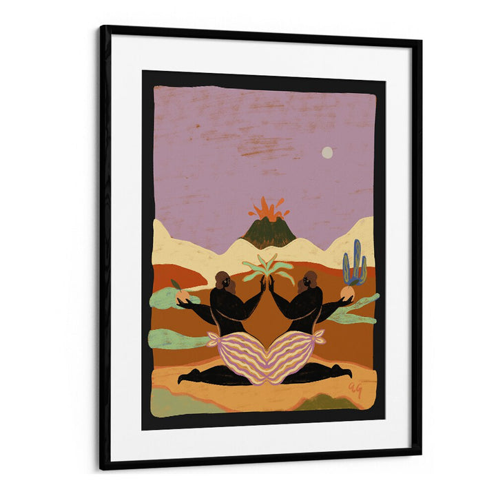 Lava By Arty Guava Wall Art Prints in Black Frame With Mount