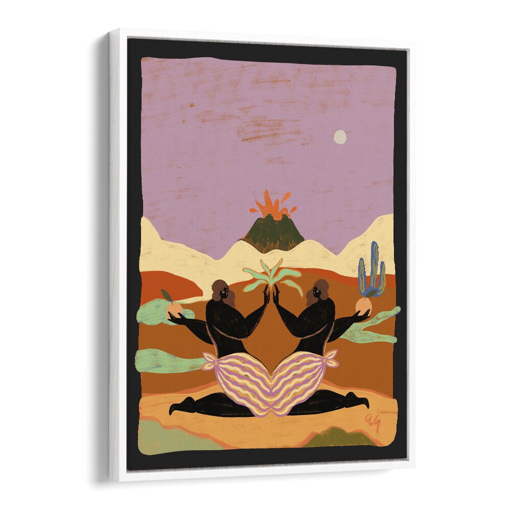 Lava By Arty Guava Wall Art Prints in White Floater Frame