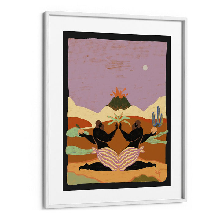 Lava By Arty Guava Wall Art Prints in White Frame With Mount