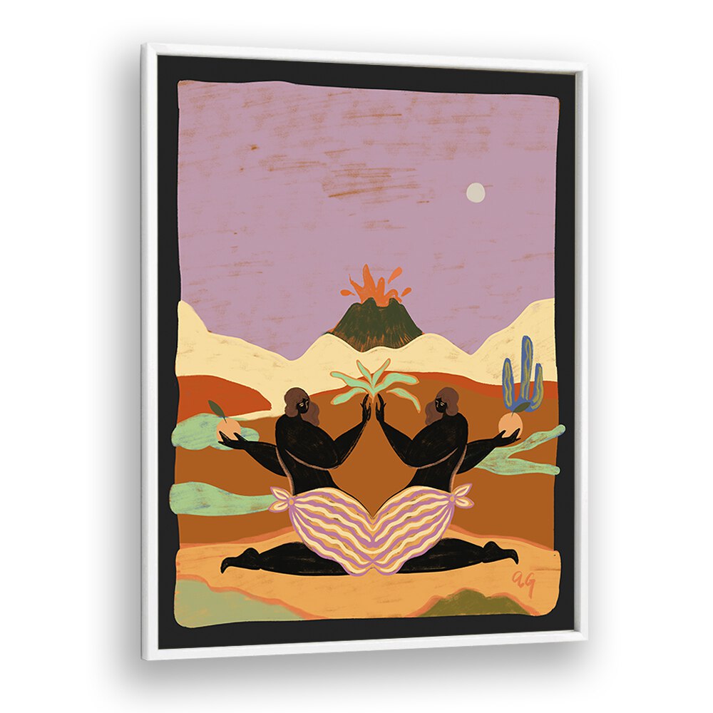 Lava By Arty Guava Wall Art Prints in White Plain Frame