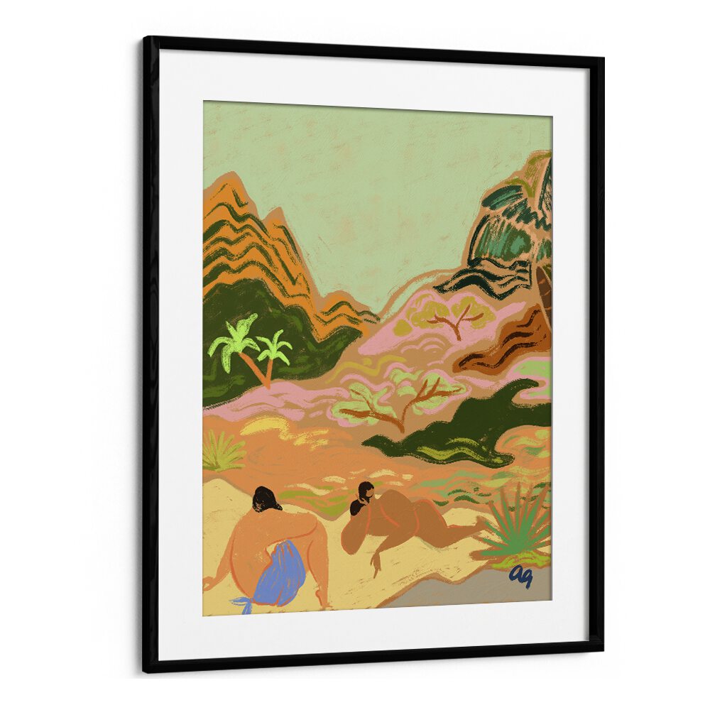 Lazy Day Sinnature By Arty Guava Wall Art Prints in Black Frame With Mount