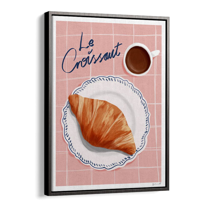 Le Croissant Cafe Art Prints Cafe Posters in Black Floater Frame