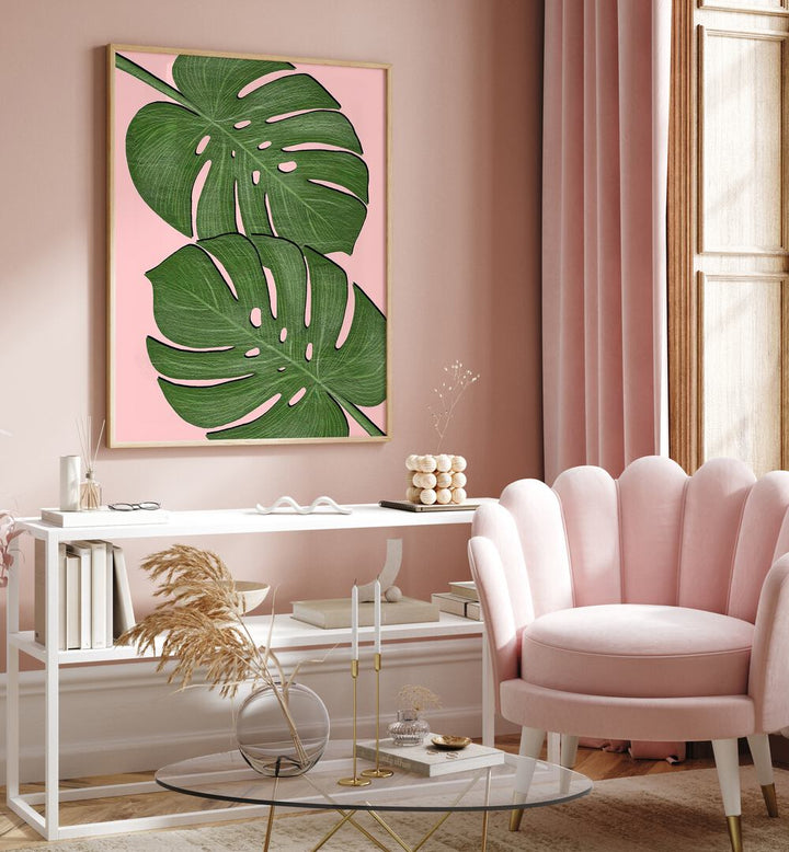 Leaves by Martina Botanical Art Prints placed on wall