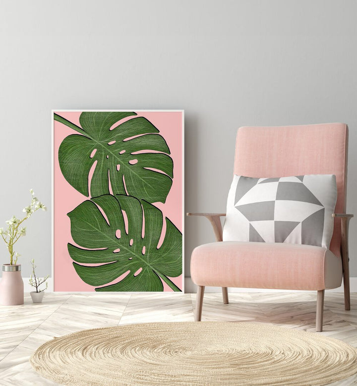 Leaves by Martina Botanical Art Prints placed on wall 