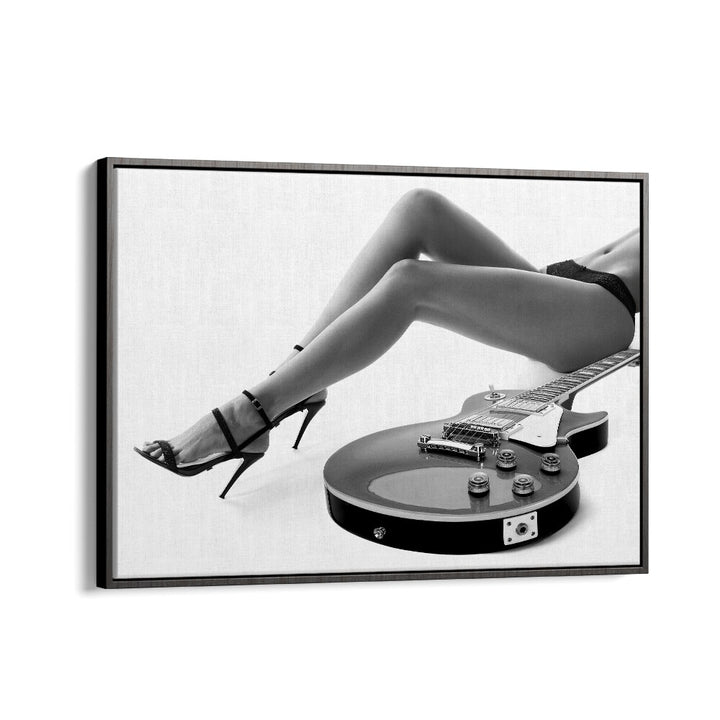 Leggy Les Paul by David Drake Fine Art Photography Fashion Photography in Black Floater Frame