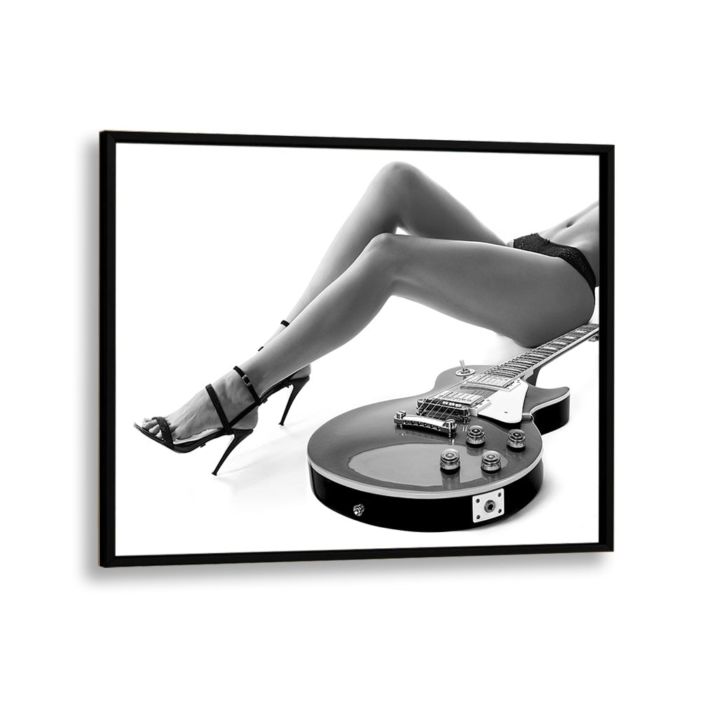 Leggy Les Paul by David Drake Fine Art Photography Fashion Photography in Black Plain Frame