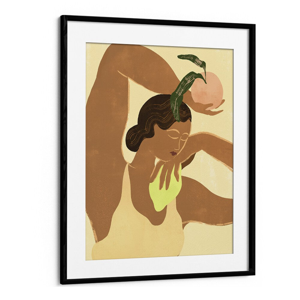 Lemon Apple By Arty Guava Wall Art Prints in Black Frame With Mount