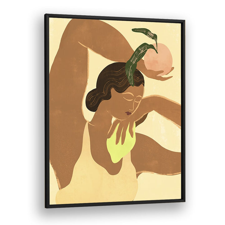 Lemon Apple By Arty Guava Wall Art Prints in Black Plain Frame