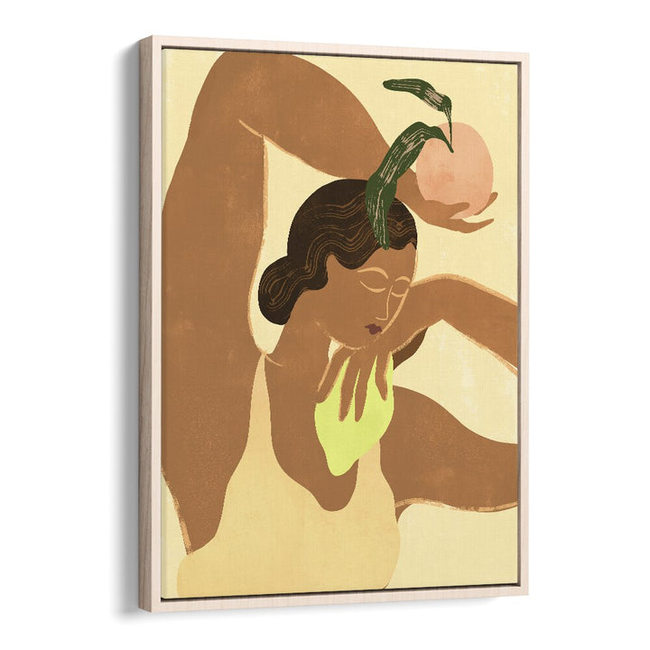 Lemon Apple By Arty Guava Wall Art Prints in Oak Wood Floater Frame