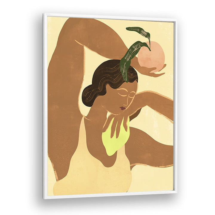 Lemon Apple By Arty Guava Wall Art Prints in White Plain Frame