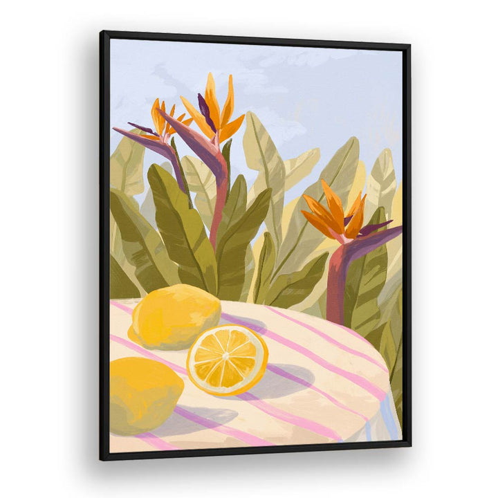 Lemon Twist By Goed Blauw Kitchen Art Prints in Black Plain Frame