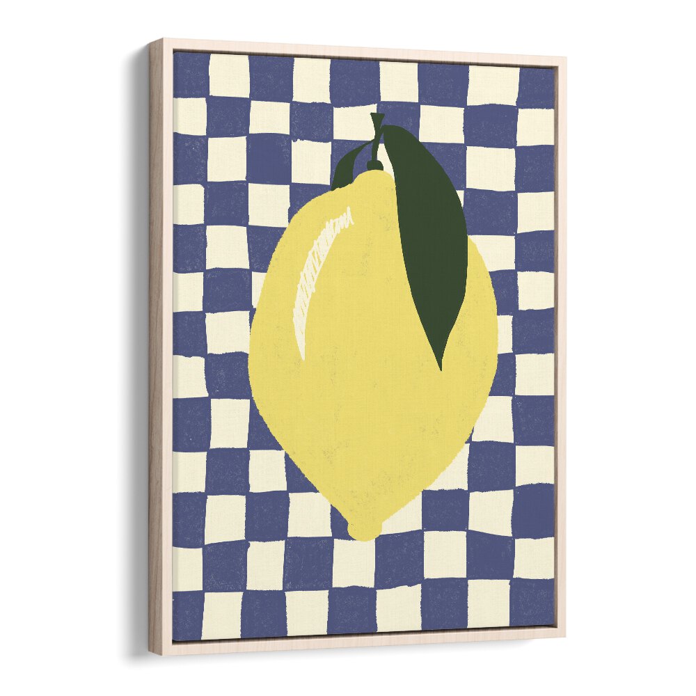 Lemon by Studio Dolci Kitchen Art Prints in Oak Wood Floater Frame