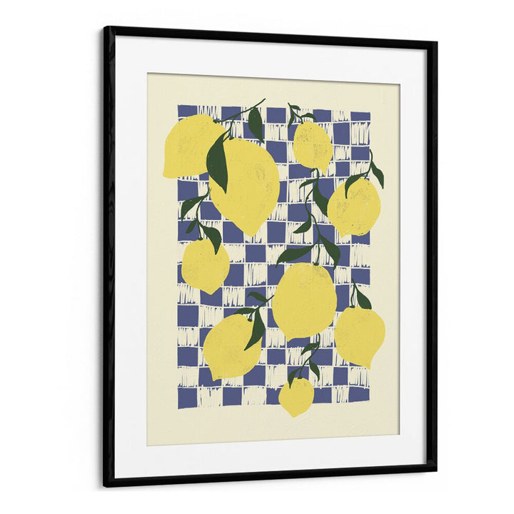 Lemons by Studio Dolci Kitchen Art Prints in Black Frame With Mount