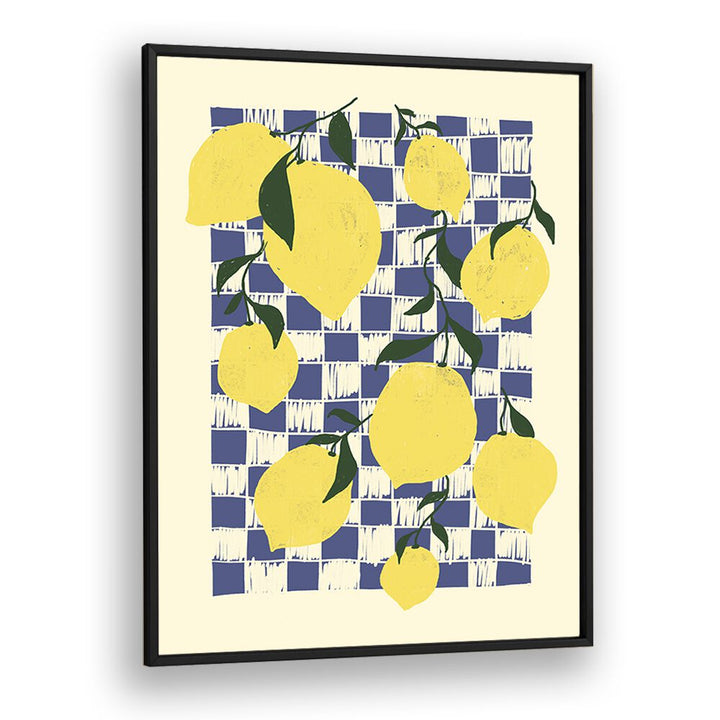 Lemons by Studio Dolci Kitchen Art Prints in Black Plain Frame