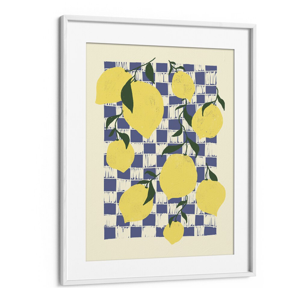 Lemons by Studio Dolci Kitchen Art Prints in White Frame With Mount