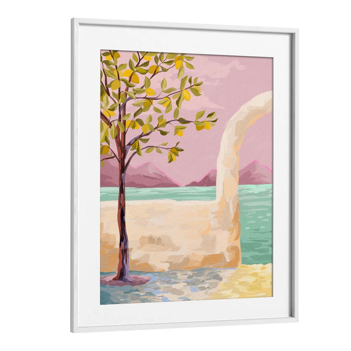 Lemontree By Goed Blauw Wall Art Prints in White Frame With Mount