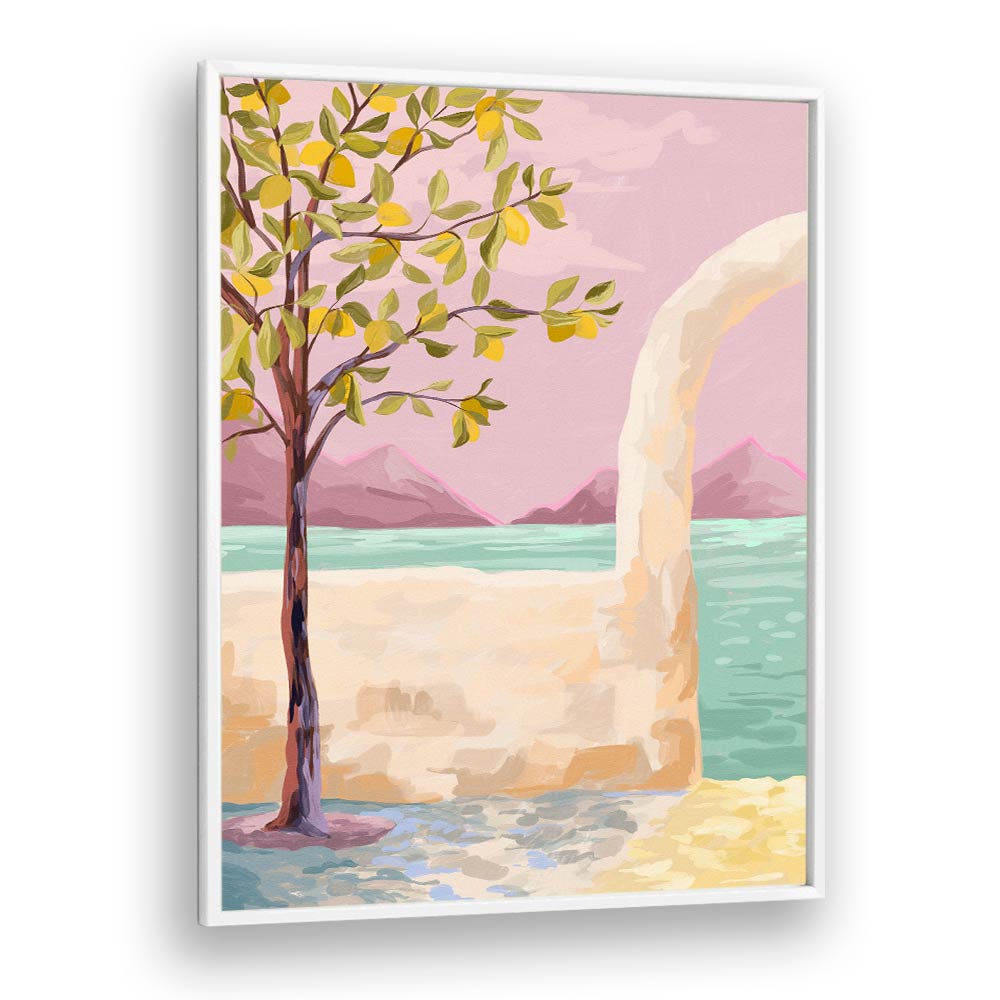 Lemontree By Goed Blauw Wall Art Prints in White Plain Frame