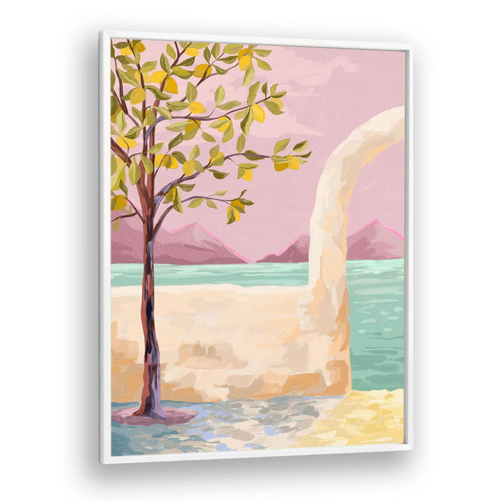 Lemontree By Goed Blauw Wall Art Prints in White Plain Frame