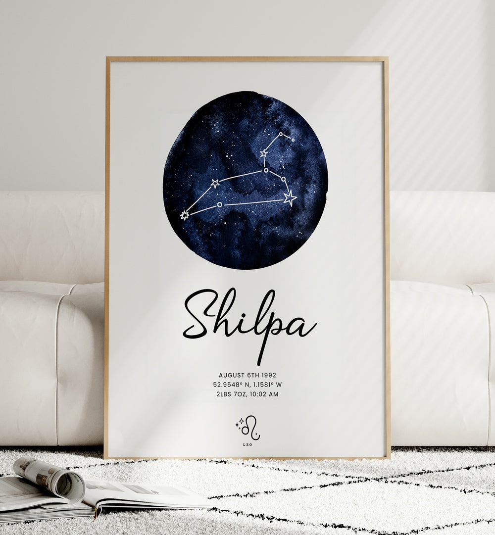  painting - PERSONALIZED ZODIAC SIGN PRINT by Asianmonk