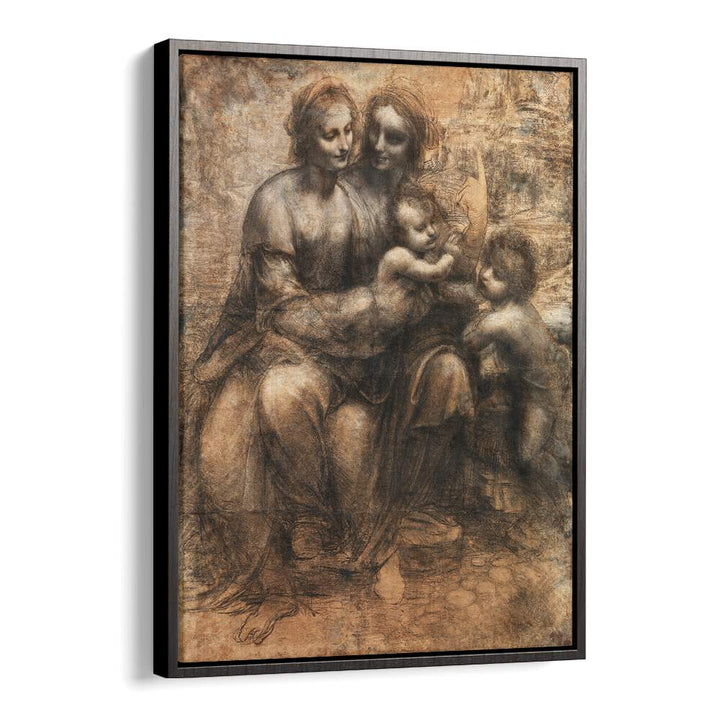 Leonardo Da Vincis The Leonardo Cartoon 1499–1500 Vintage Paintings in Black Floater Frame
