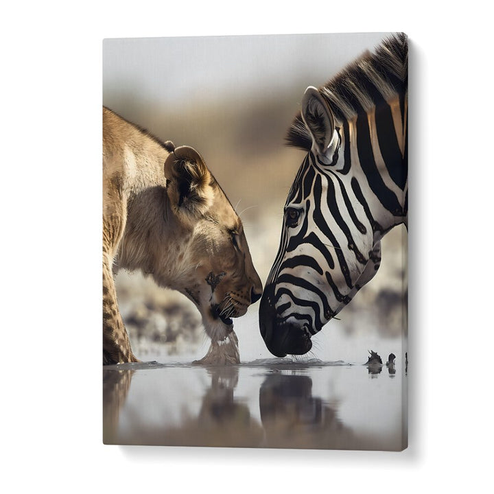 Leopard And Zebra Wildlife Posters in Gallery Wrap