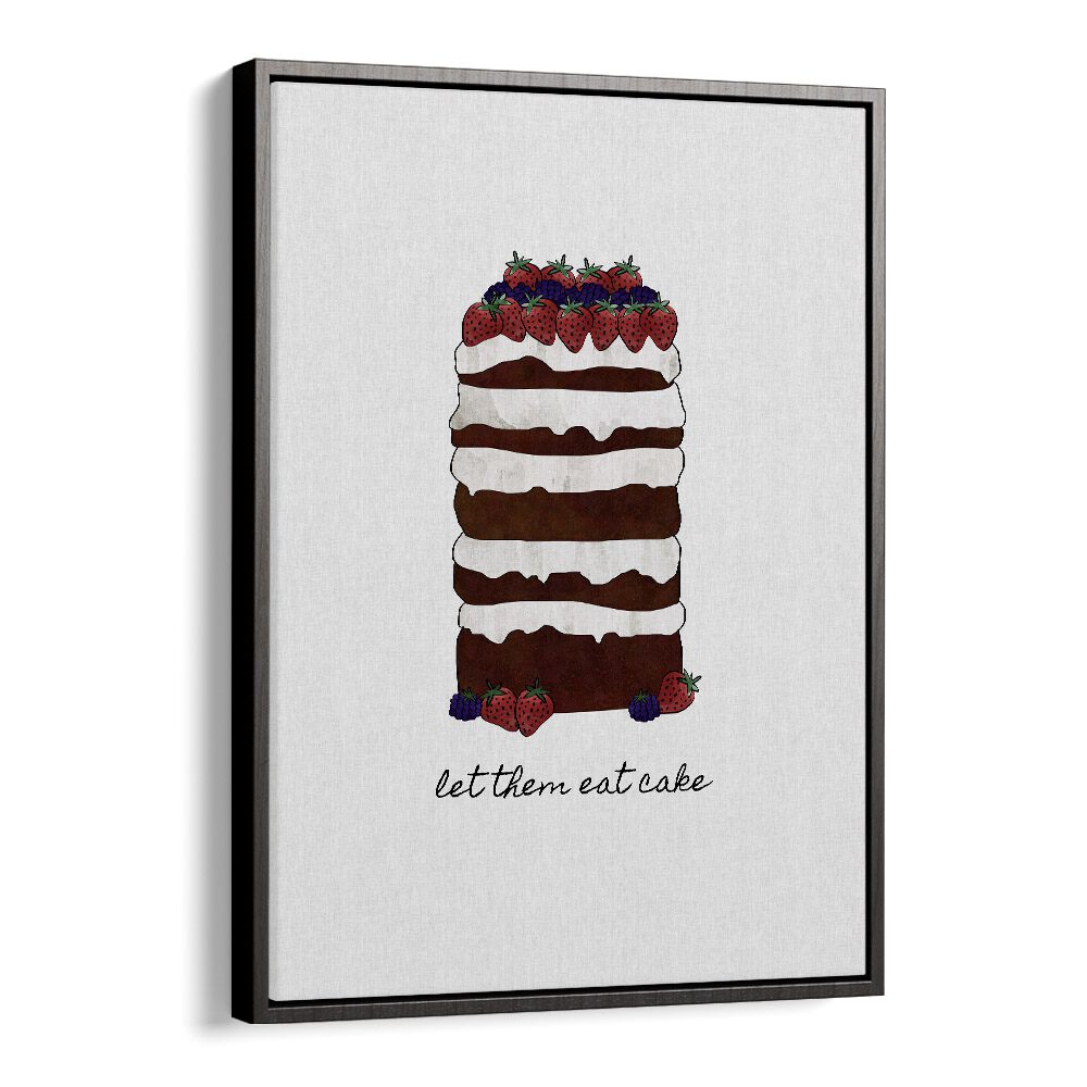 Let Them Eat Cake By Orara Studio Kitchen Posters Kitchen Art Prints in Black Floater Frame