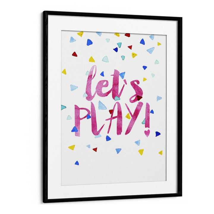 Lets Play  Kids Paintings in Black Frame With Mount