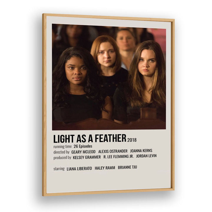 Light As Feather 2018 Movie Posters in Oak Wood Plain Frame