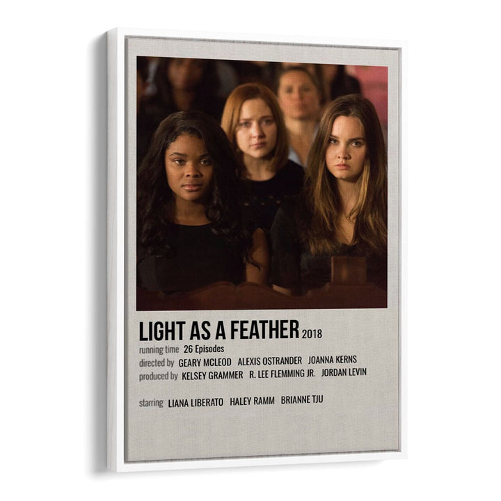 Light As Feather 2018 Movie Posters in White Floater Frame