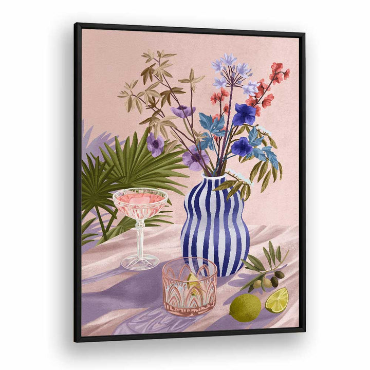 Lilac Summer By Goed Blauw Wall Art Prints in Black Plain Frame