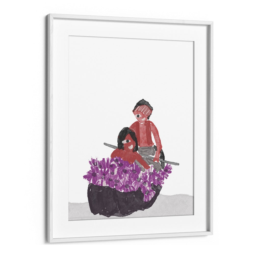 Lilly Girl - Kids In A Lilly Pond framed art