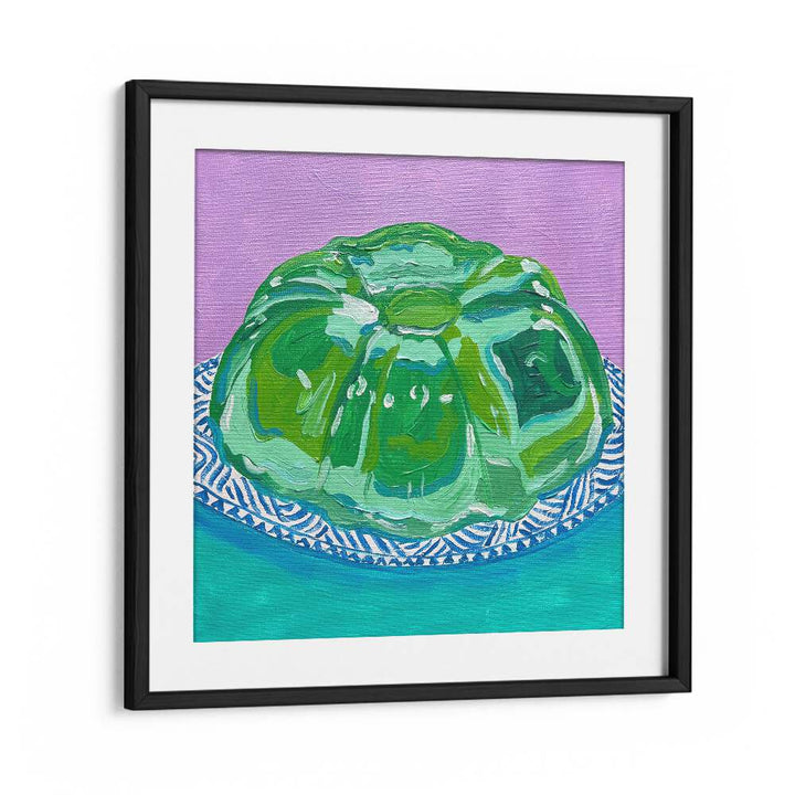 Lime Jello By Key And Sea Creative Art Print in Black Frame With Mount