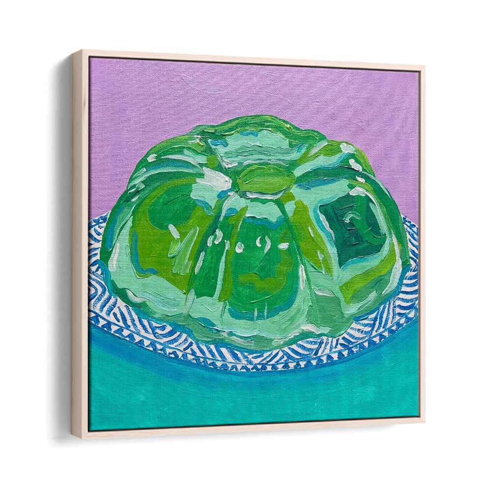 Lime Jello By Key And Sea Creative Art Print in Oak Wood Floater Frame