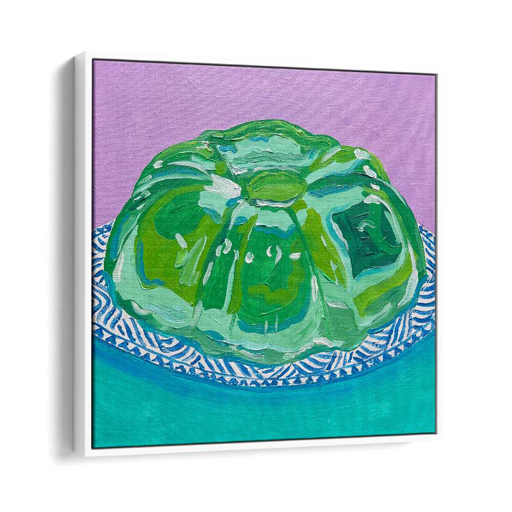 Lime Jello By Key And Sea Creative Art Print in White Floater Frame