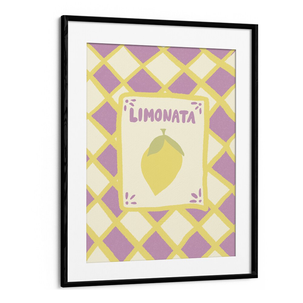 Limonata by Studio Dolci Kitchen Art Prints in Black Frame With Mount