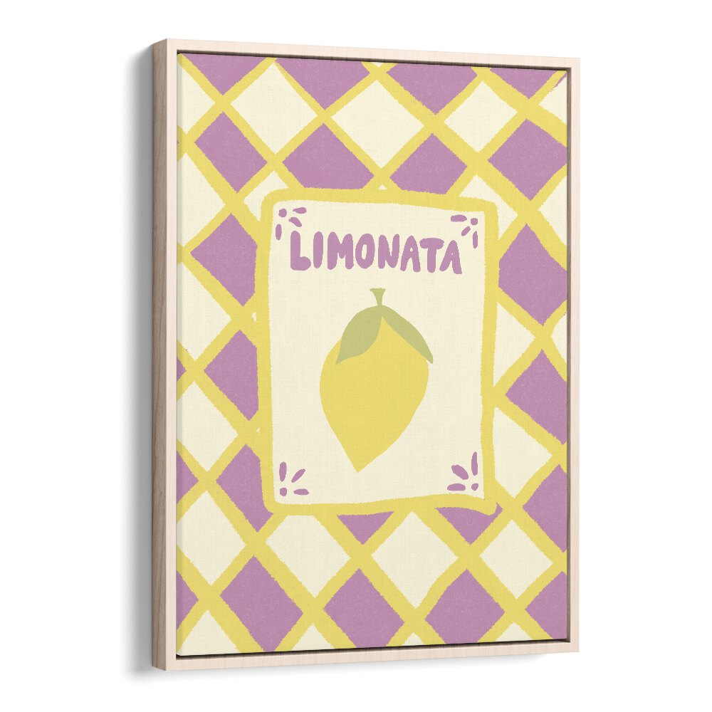 Limonata by Studio Dolci Kitchen Art Prints in Oak Wood Floater Frame