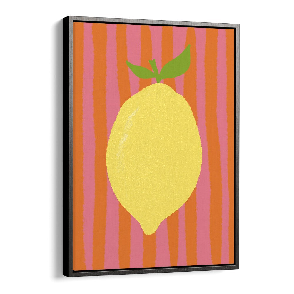 Limone Pink by Studio Dolci Kitchen Art Prints in Black Floater Frame