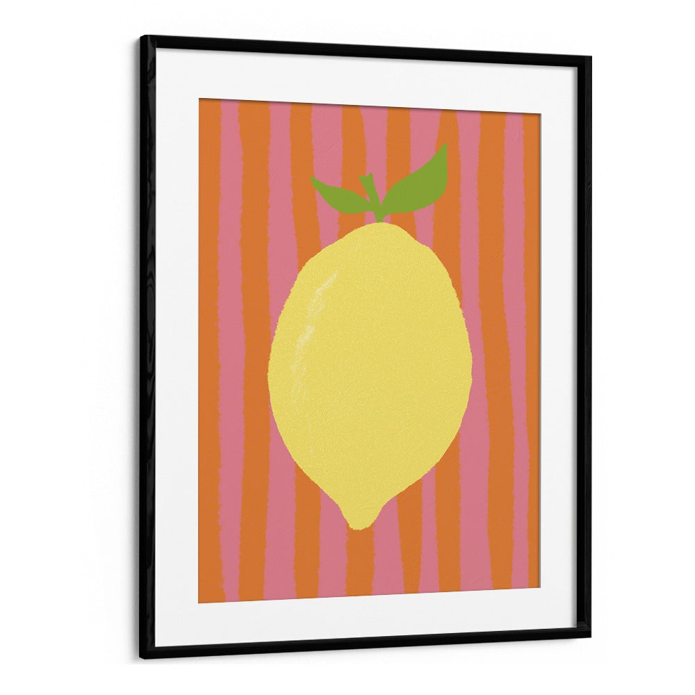 Limone Pink by Studio Dolci Kitchen Art Prints in Black Frame With Mount