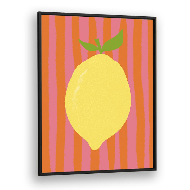 Limone Pink by Studio Dolci Kitchen Art Prints in Black Plain Frame