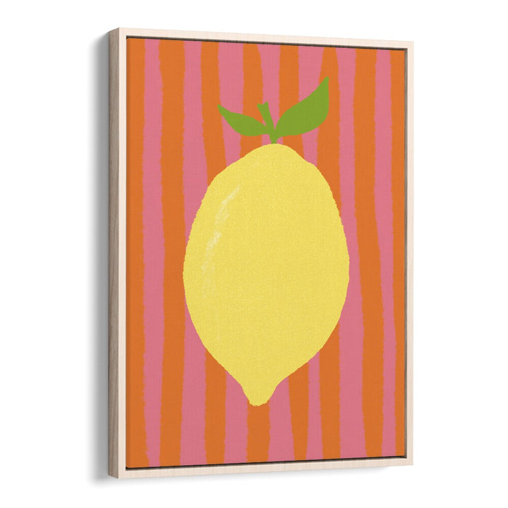 Limone Pink by Studio Dolci Kitchen Art Prints in Oak Wood Floater Frame