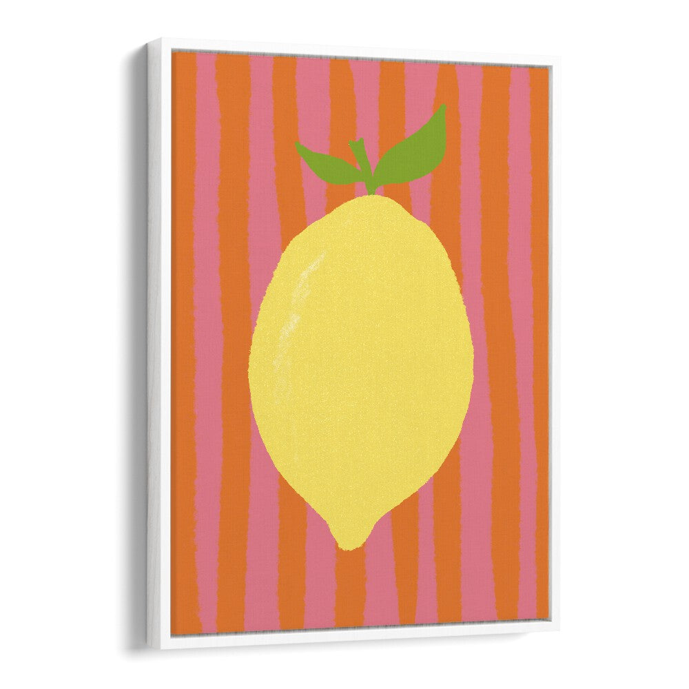 Limone Pink by Studio Dolci Kitchen Art Prints in White Floater Frame