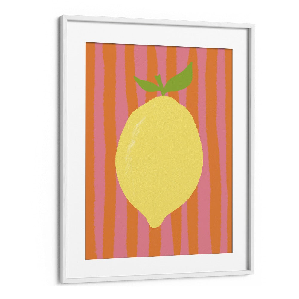 Limone Pink by Studio Dolci Kitchen Art Prints in White Frame With Mount