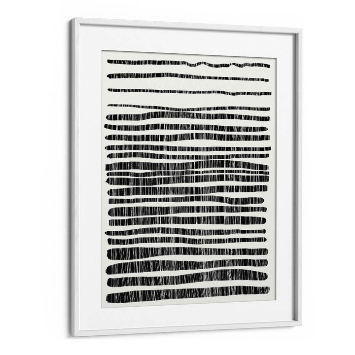 Lines by dan hobday abstract art abstract paintings in White Frame With Mount