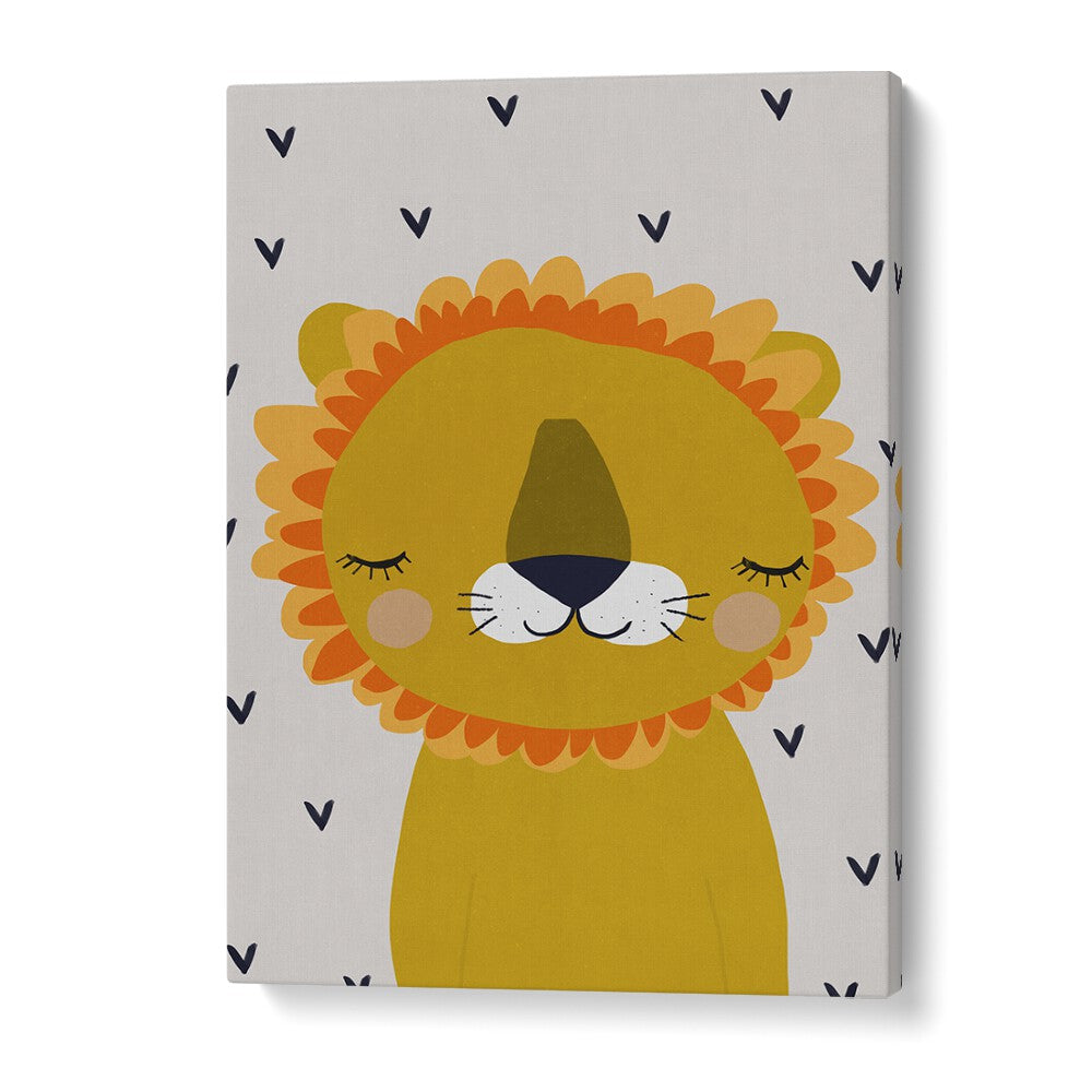 Little Lion by Treechild Kids Room Paintings in Gallery Wrap