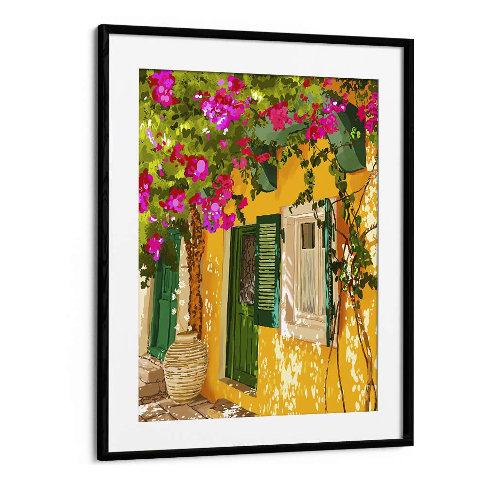 Living In The Sunshine By Uma Gokhale Animal Art Prints in Black Frame With Mount