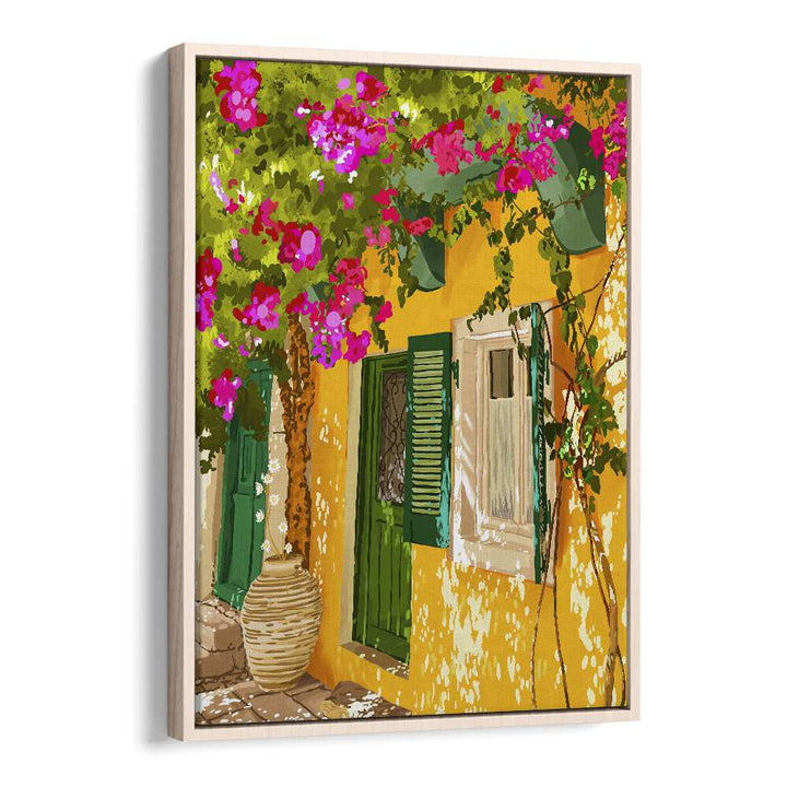 Living In The Sunshine By Uma Gokhale Animal Art Prints in Oak Wood Floater Frame