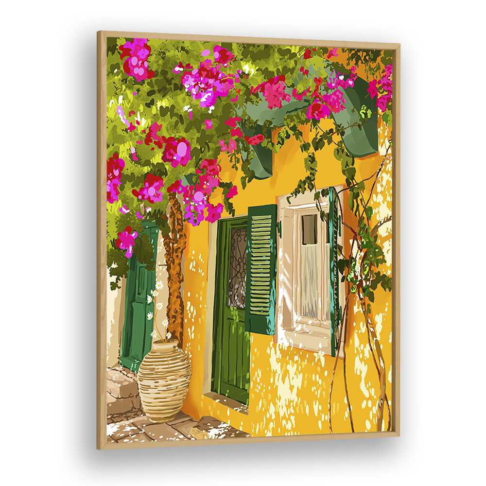 Living In The Sunshine By Uma Gokhale Animal Art Prints in Oak Wood Plain Frame