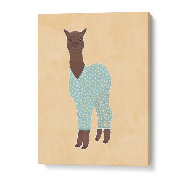 Llama In Pjs Kids Paintings in Gallery Wrap