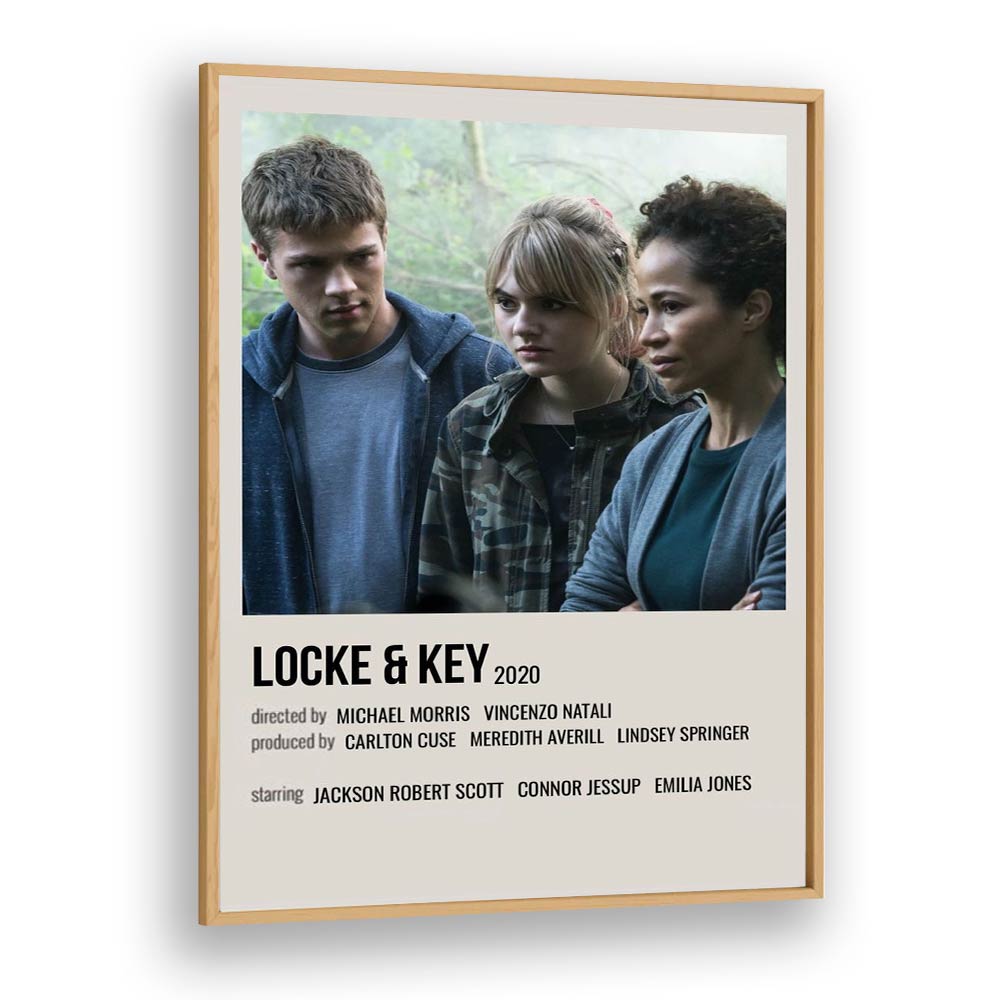 Locke Key 2020 I Movie Posters in Oak Wood Plain Frame